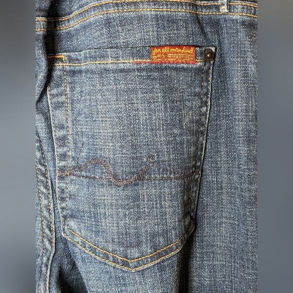 7 For All Mankind Maternity Jeans P Collection Straight Leg Over Belly Size 29 - Picture 4 of 11